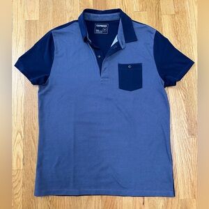 Express Polo Blue Size Medium Stretch